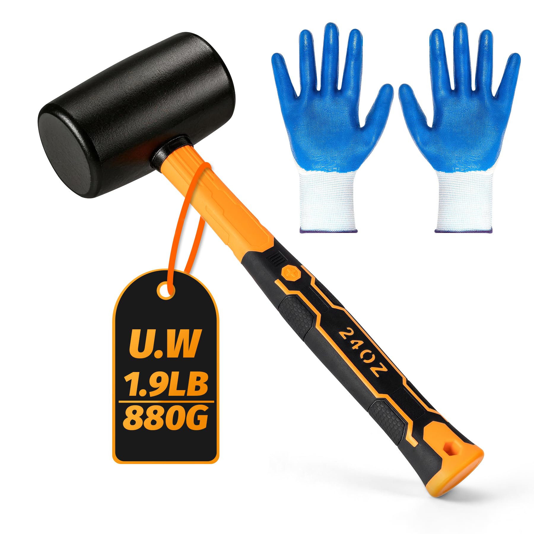 20oz Sheet Metal Hammer - Forged Steel, Non-Slip Grip -9 20oz Sheet Metal Hammer - Forged Steel, Non-Slip Grip -9