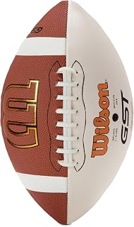 Wilson GST Autograph Composite Football - Official Size, Brown/White