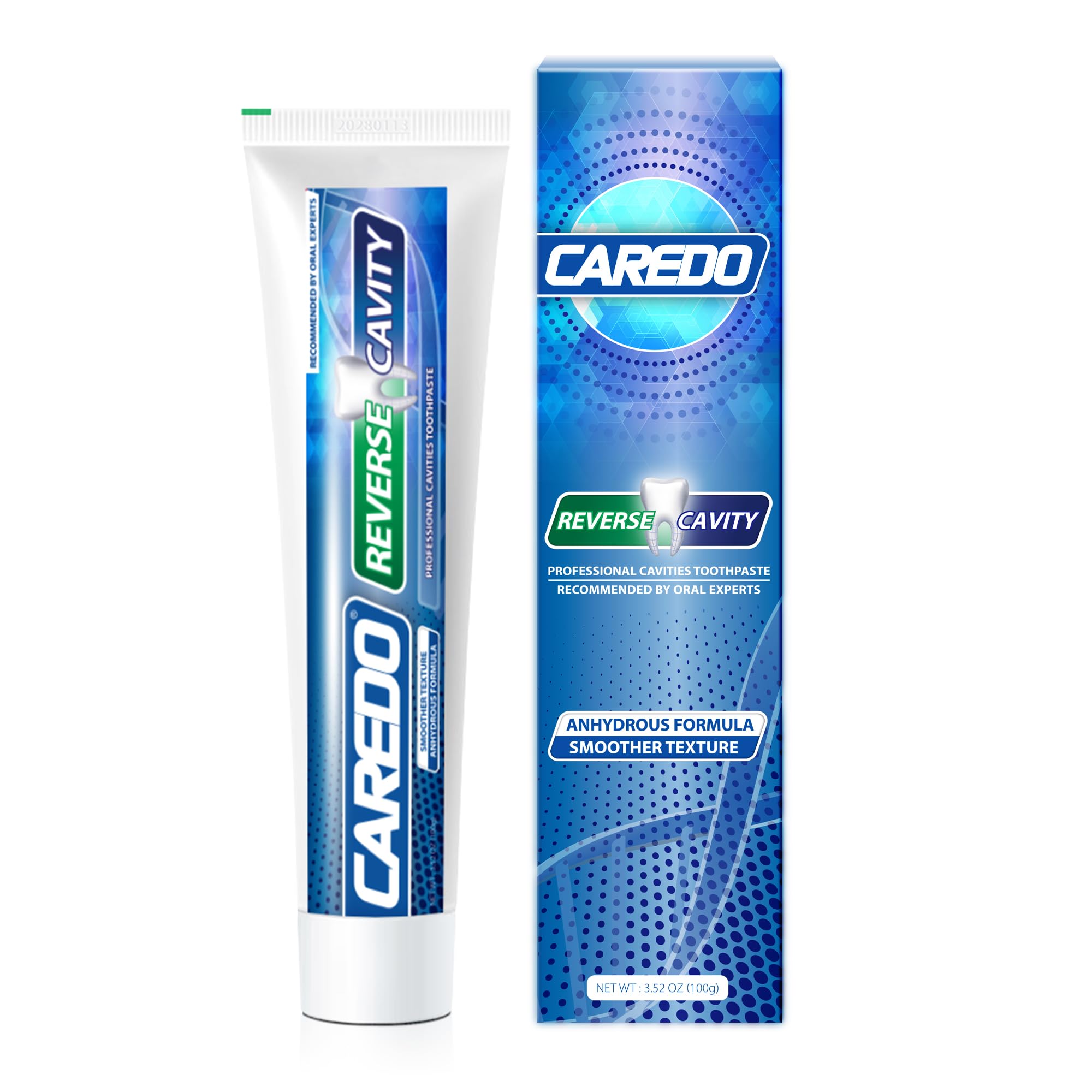 CAREDO Decay Toothpaste, Prevents Tooth Decay, No Fluorine, Apatite Blended, Tartar Removal, Anhydrous Toothpaste, Enameled Repair, Teeth Filling Repair, Teeth Filling Repair, 3.5 oz (100 g)
