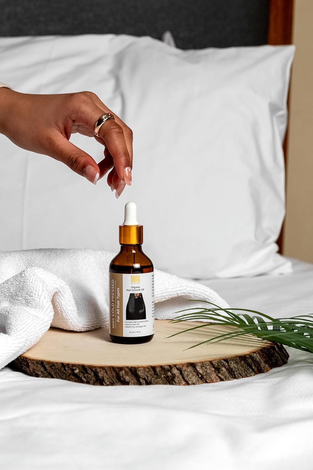 Organic Hair Growth Oil, 100% Cold Pressed Organic, Traditional Scalp & Hair Massage, Thickness Shine Repair for Damage & Thin Hair,Amla Blackseed Olive Castor Coconut Rosemary 2 oz - Image 2