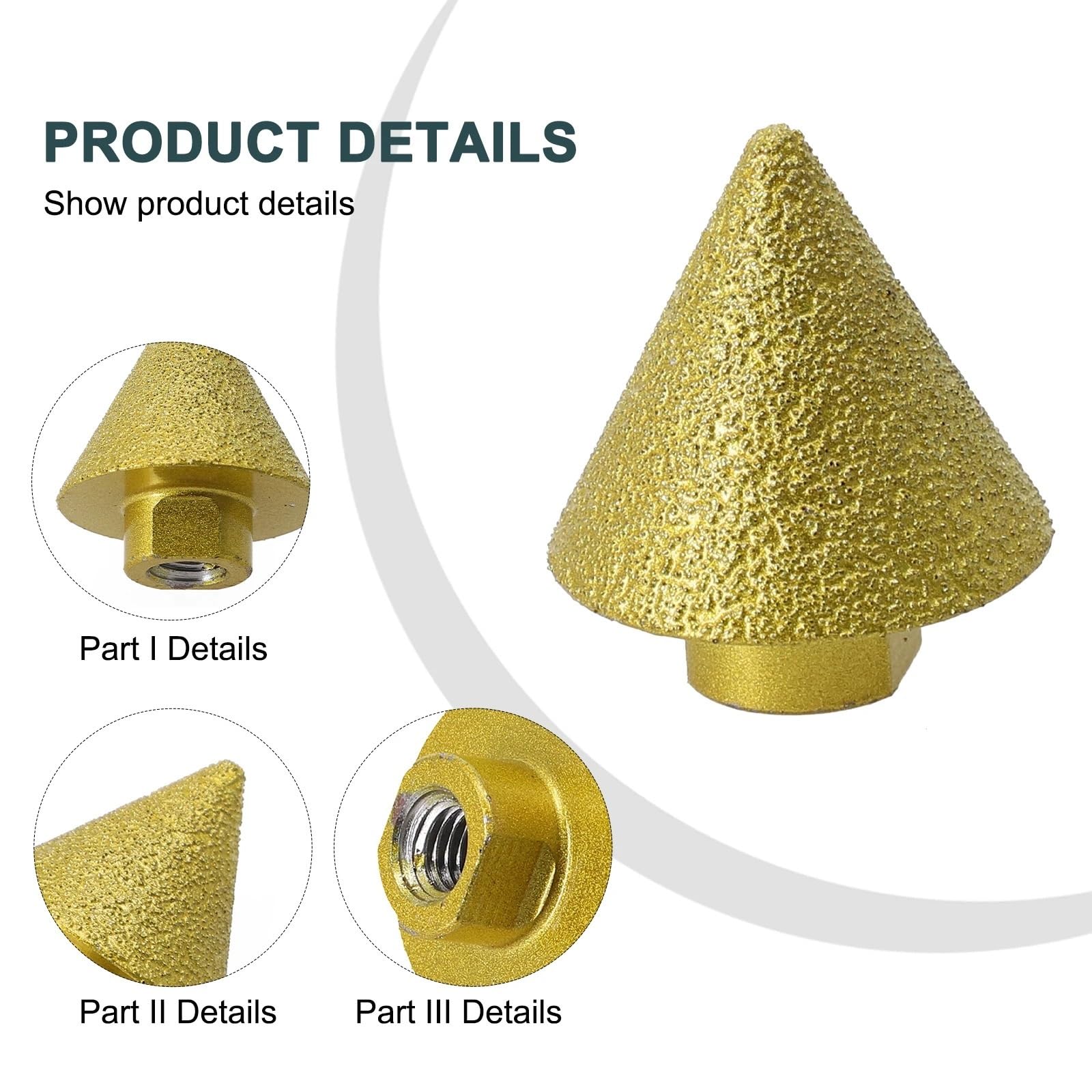 Fraise à Chanfreiner Diamantée Pour Meuleuse D'angle, Fraise à Chanfreiner, Coupe-trou Pour Carrelage De Douche, Pour Adaptateur De Filetage M10