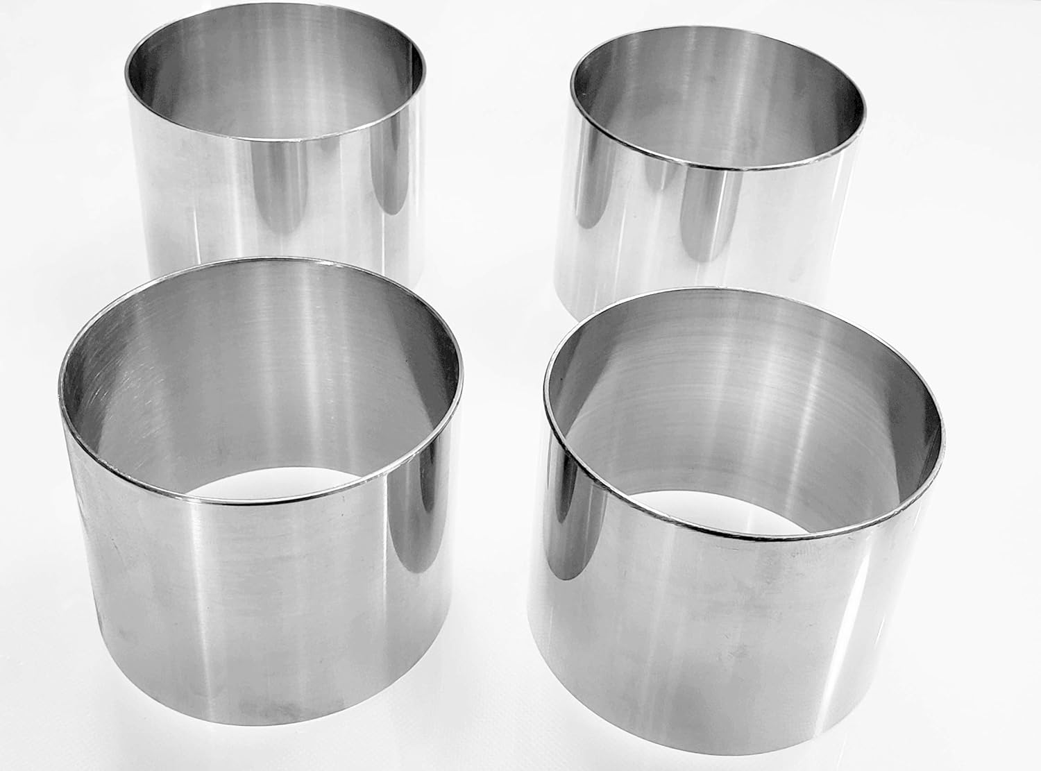 Plating Forms Stainless Steel Ring Mold Sets (4 Count) (2.75" x 2" (4
