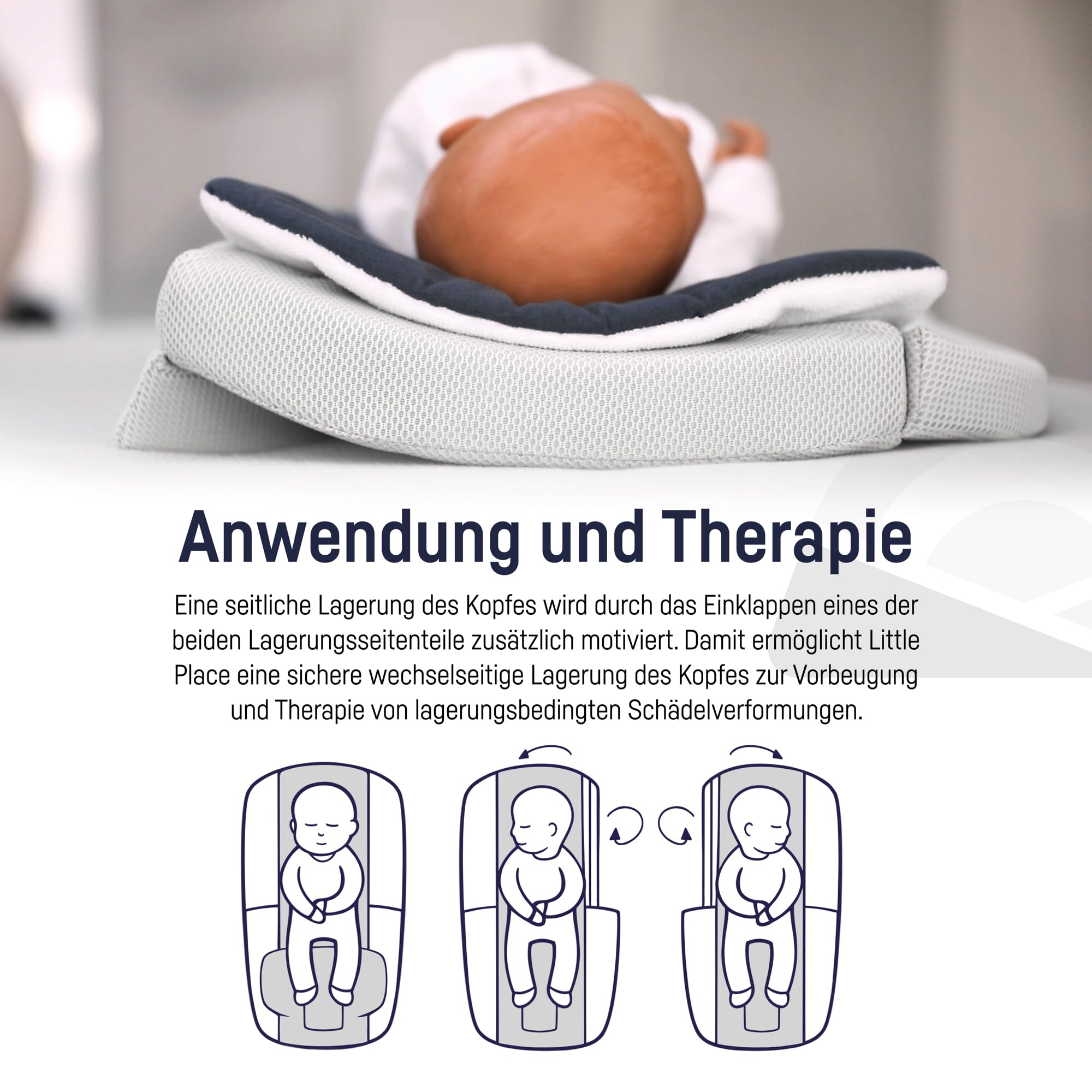Julius Zöllner Little Place Lagerungssystem - Für einen natürlichen und sicheren Schlaf von Babys - bietet die Geborgenheit eines Babynest und Vorbeugung/Therapie von Plagiozephalie