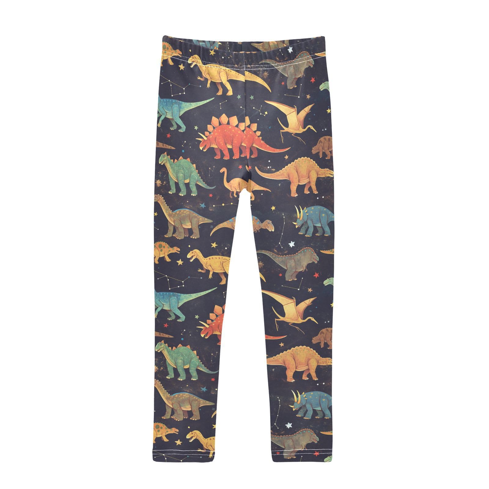 Dinosaurs Colors Girls' Leggings Toddler Doodles Starry Night Sky Kids Yoga Pants Dance Active Tights 4T