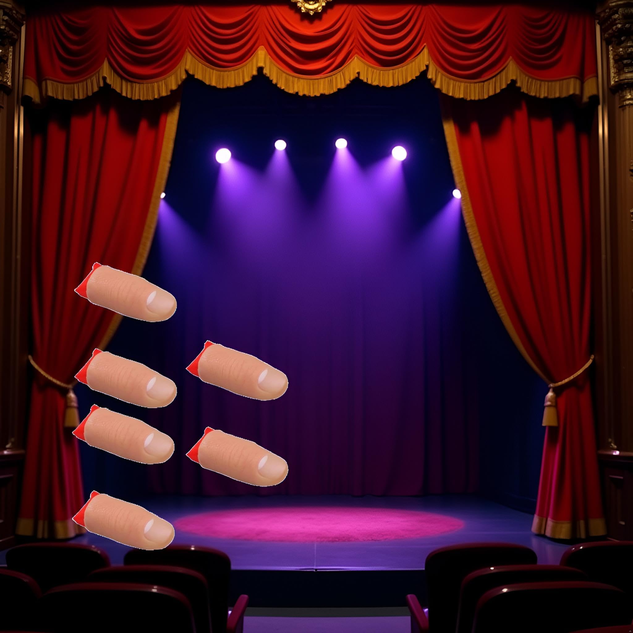 6Pcs Thumb Tip Magic Tricks Fake Thumb Tip Silk Vanish Magic Disappearing Silk Fake Thumb Tip Magic Trick Gimmick Magician Accessory and Practical Jokes Magic Tricks Making Objects Appear Disappear - Image 3