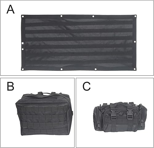 Miniatura 4 de Hooke Road Wrangler - Bolsas de almacenamiento para puerta trasera, kit organizador de carga para Jeep JK Wrangler y Unlimited 2007-2018