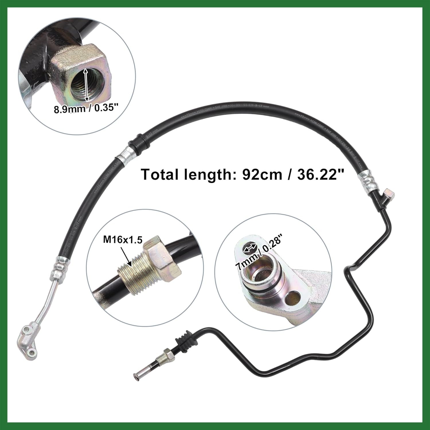 Motoforti NO.53713SJCA02 Power Steering Pressure Line Hose Assembly for Honda Ridgeline RT RTL RTS 3.5L V6 - Gas 2006-2011 Long-lasting