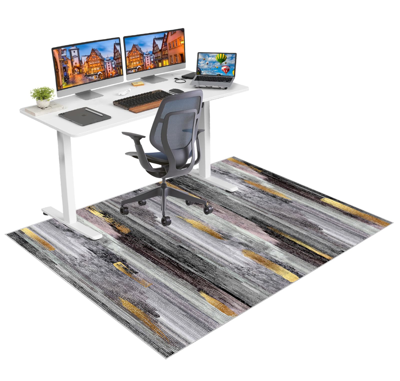 Office Chair Mat for Hardwood Floors Non Slip Computer Desk Chair Mat for Carpet Floor Protector Mat for Rolling Chair Gaming Chair Mat for Carpet Floor Mat for Office Chair Gaming Rug 130 x 160 cm