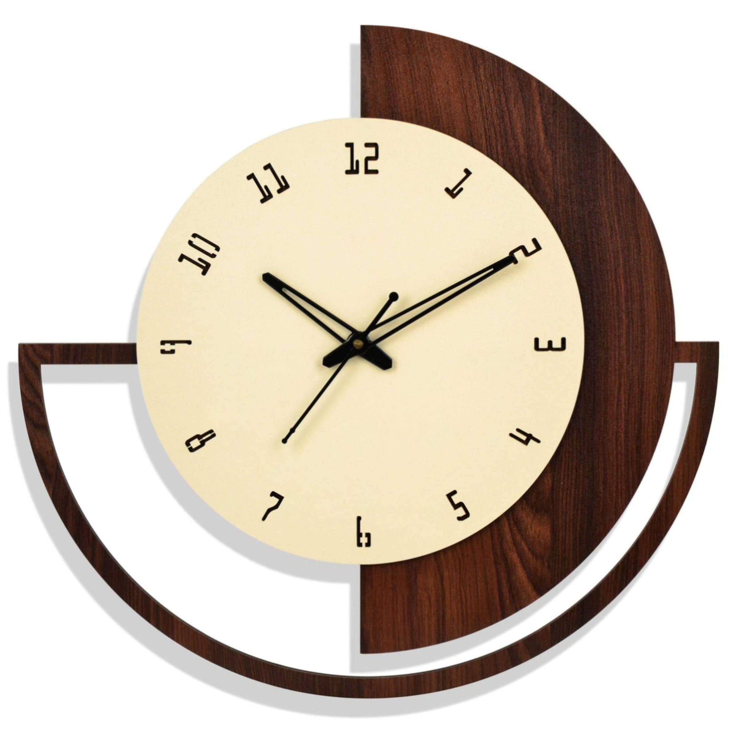 Estron Analog Latest Stylish New Models Wall Clock for Home Living Room Hall Bedroom (Size Height 30 cm X Width 29 cm)- Home Decor Medium Size Wall Clock 1009 MZC 01