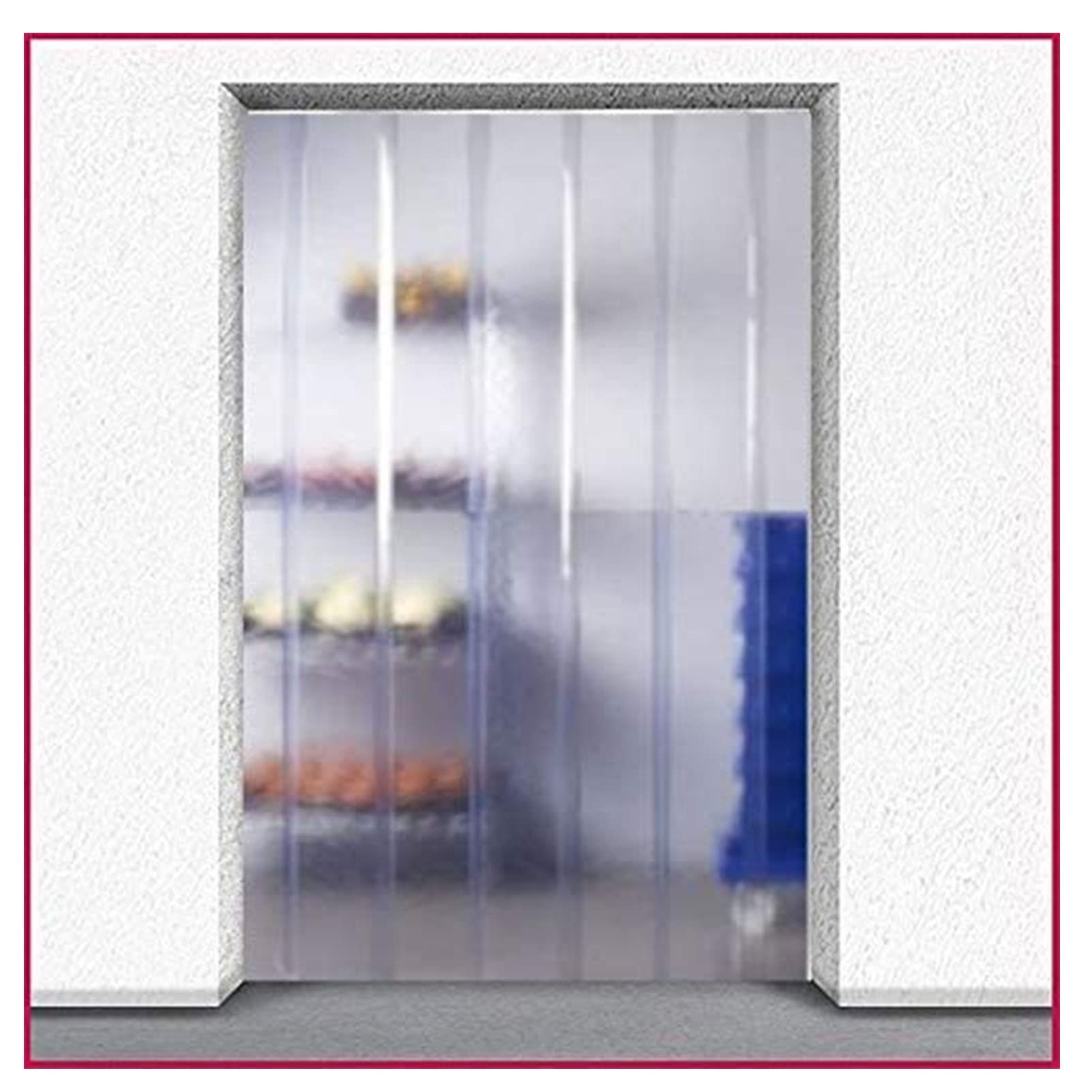 Rideau de porte en plastique transparent pour le confort thermique de votre espace commercial