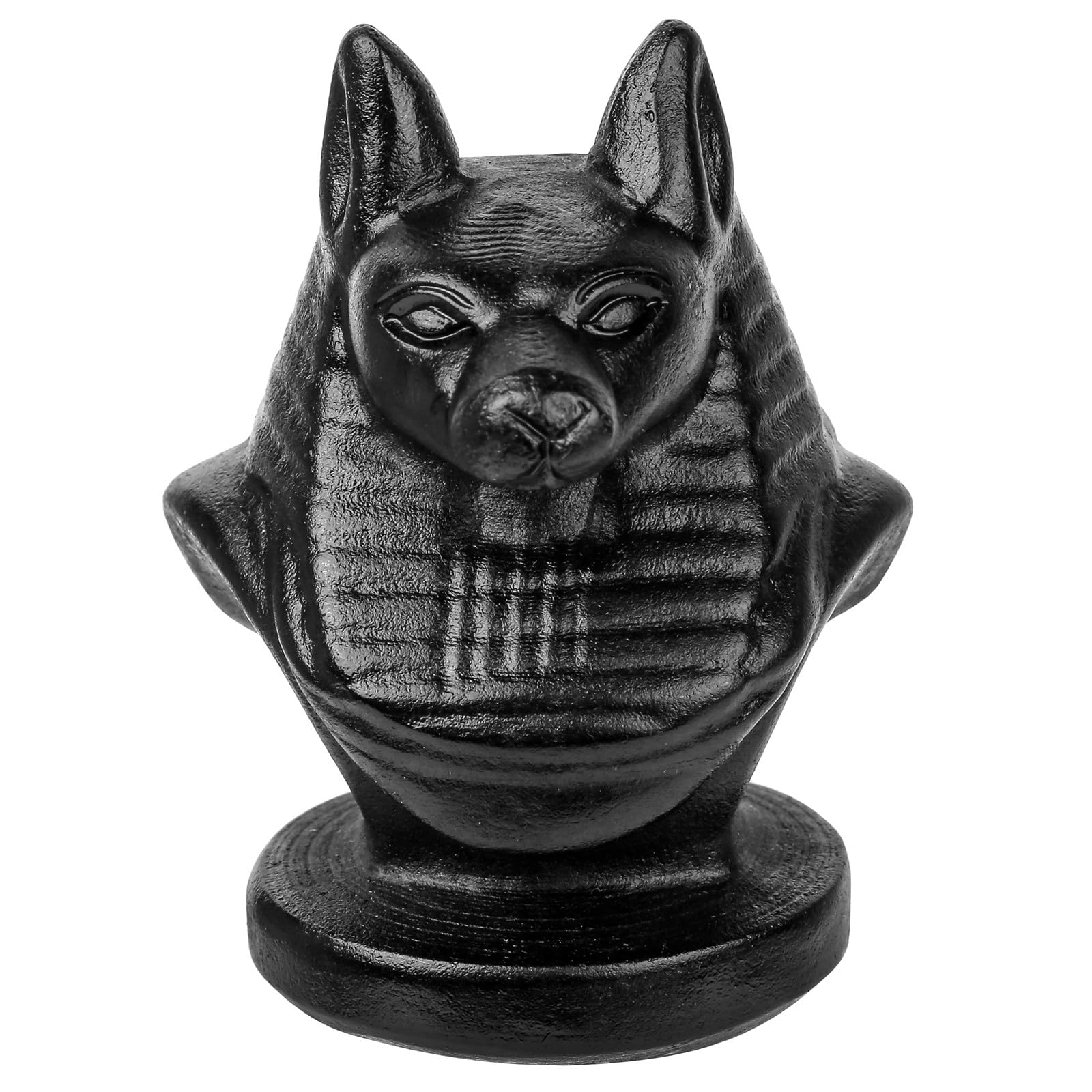 Nupuyai Carved Obsidian Ancient Egyptian God Anubis Statue