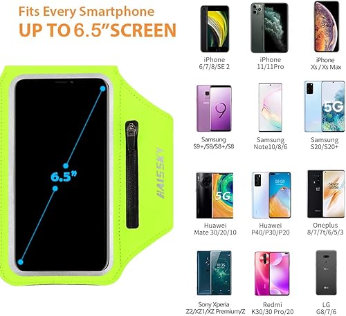 Miniatura 4 de Brazalete para correr con bolsa para auriculares, brazalete para teléfono celular para iPhone 16 15 Pro 14 Plus 13 11 XR XS, Galaxy S24S10