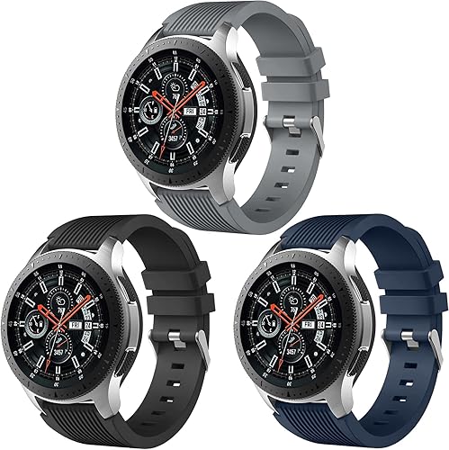 Miniatura 6 de Easuny Correas deportivas elásticas de nailon y silicona de liberación rápida de 0.866 in compatibles con Samsung Galaxy Watch 3 de 1.772 in/Galaxy