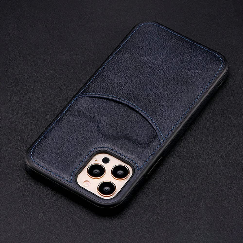 Coque iPhone 13 antichoc bleu foncé protégeant objectif et cartes - 7