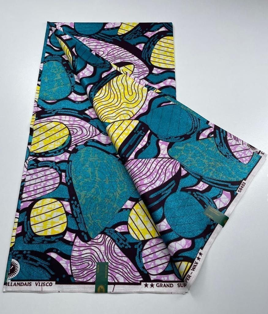 African Fabric Grand Super Wax Hollandais 6 Yards (Gr02)