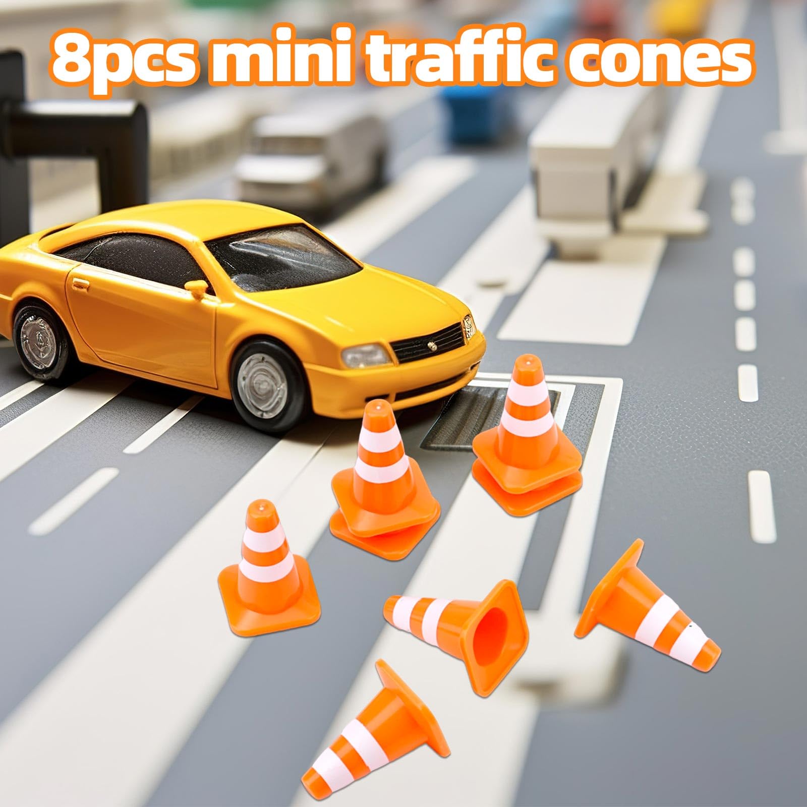 8pcs Mini Traffic Cones - Image 3