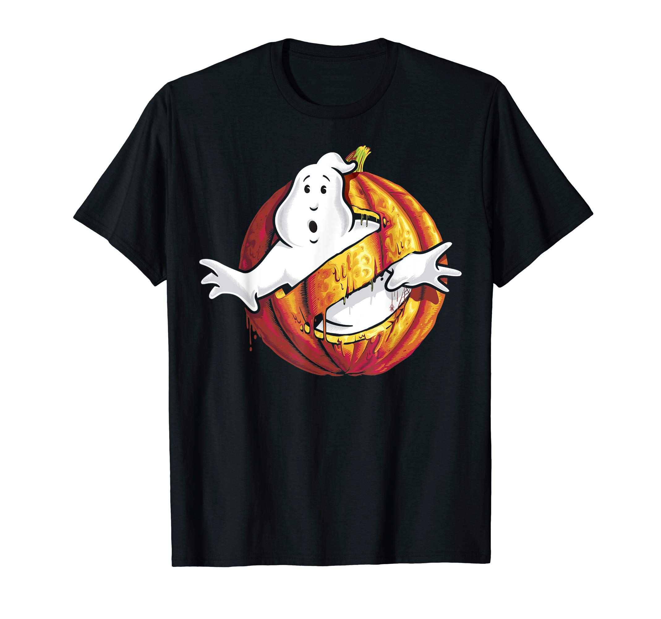 GhostbustersClassic Logo Halloween Pumpkin Graphic T-Shirt T-ShirtOEKO-TEX STANDARD 100