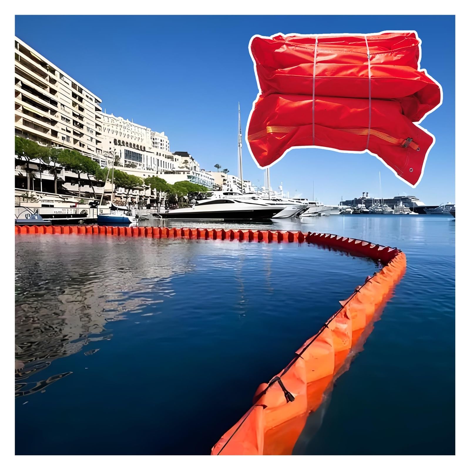 Barrera de interceptación de petróleo para evitar derrames en tratamiento de aguas res
