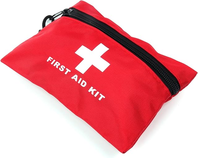 Red First Aid Bag Empty Medical Storage for First Aid Kits Pack Emergency Hiking Backpacking Camping Cycling Travel Car (Red 7.9x5.5 1PC)