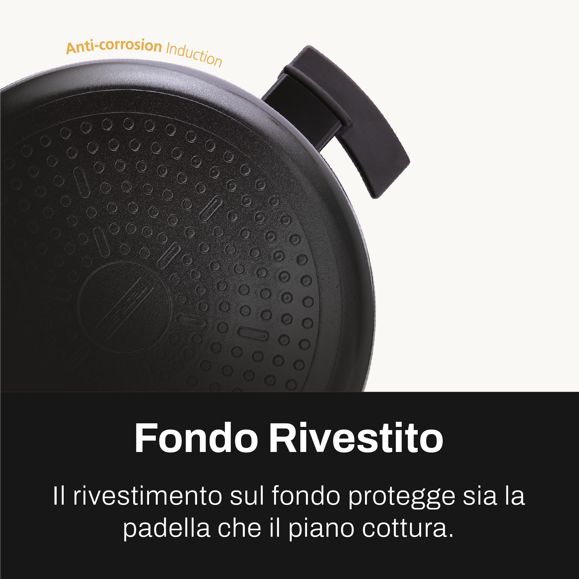 CLASSE ITALY, Pfannen-Set, 3 Stück, PFAS-frei, Antihaftbeschichtung, ohne PTFE, PFOA, 100 % sicher, Linie Tuscany, für Induktion und Flamme