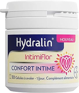 Hydralin IntimiFlor - Complément alimentaire - Un programme de 30 jours pour le confort intime féminin - 30 comprimés - Fabriqué en France