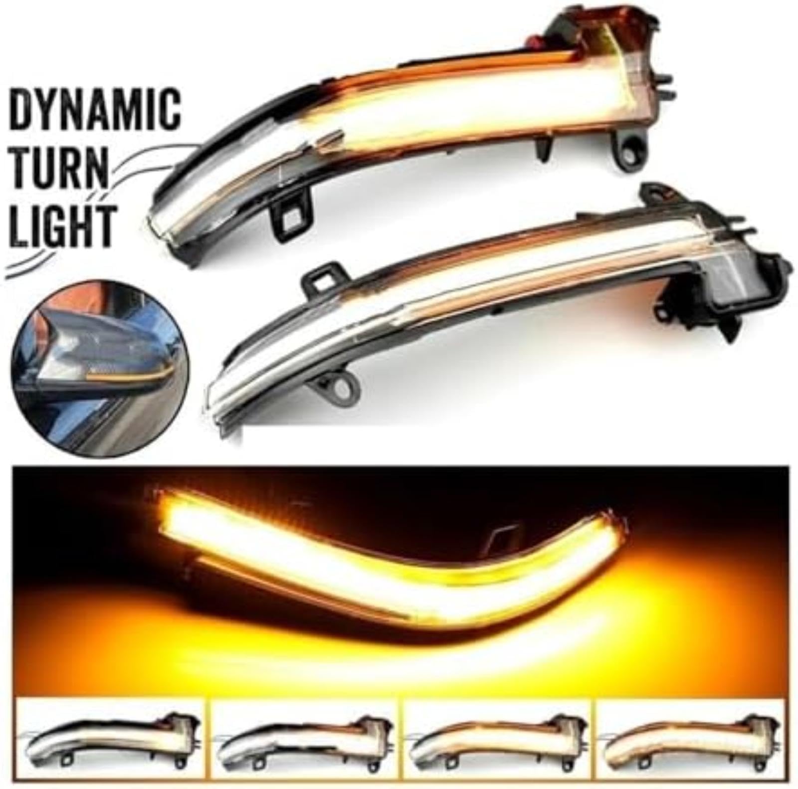 Dla BMW F20 F21 F22 F30 E84 1 2 3 4 Series 2010-2024 dynamiczny kierunkowskaz migacz boczny kierunkowskaz w lusterku Lampka kontrolna lusterka bocznego (White) Lampka (White)