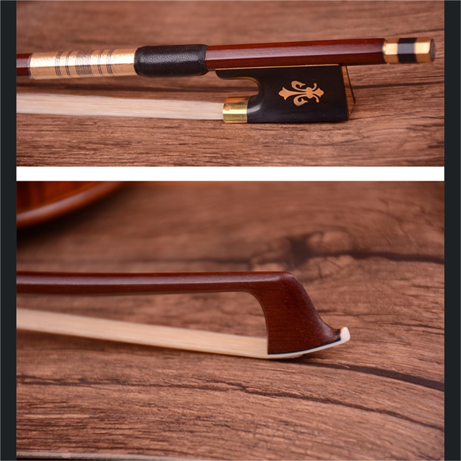 Arco Violino Arco da violino misura 4/4 arco rotondo arco da violino per principianti arco ottagonale coda di cavallo mongola adulto(1/2 round bow)