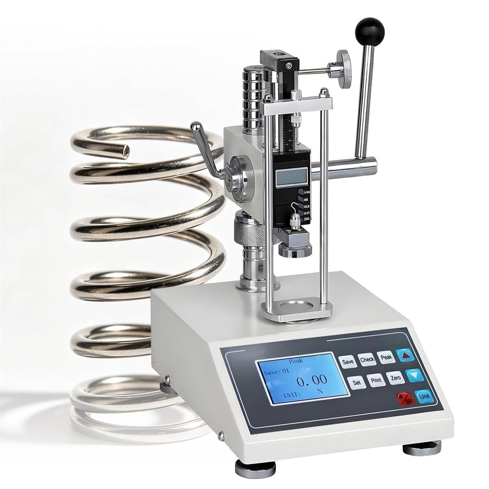 HajMyrdonyx Digital Spring Tester, Tension Compression Testing Machine 99 Data Sets 300N