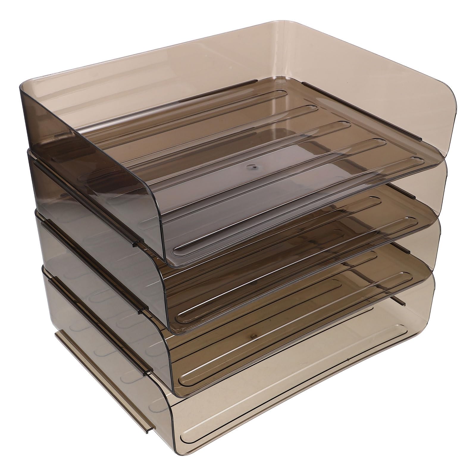 Organizador de Archivos Apilable Acrílico Transparente de Escritorio