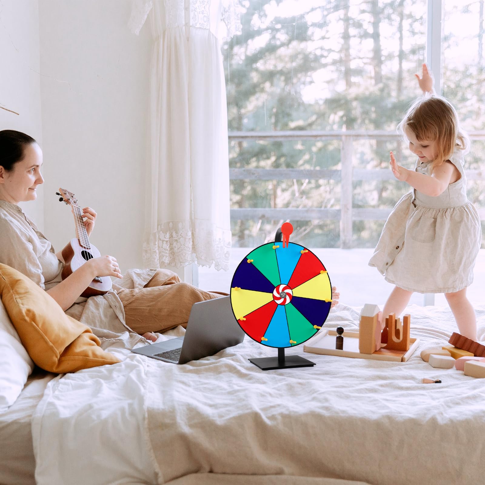 Roue De Récompense Didiseaon 30 X 36 Cm Avec Support - Roulette Vierge Pour Jeux, Carnaval, Salon Professionnel, Fêtes - 3