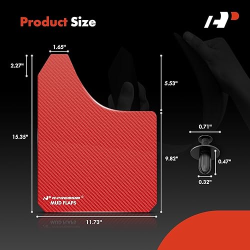 Miniatura 3 de 2 protectores de salpicaderas universales negros,A-premium, protectores para salpicaderas, para camioneta, pick-up, SUV, con aditamentos para su