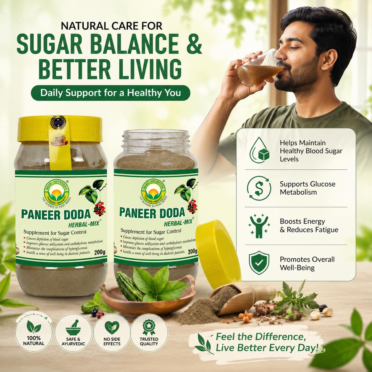 Basic Ayurveda Paneer Doda Herbal Mix Powder 200g Pack of 2 | Withania Coagulans for Wellness | Supports Immunity & Digestive Health — Amazon image 5