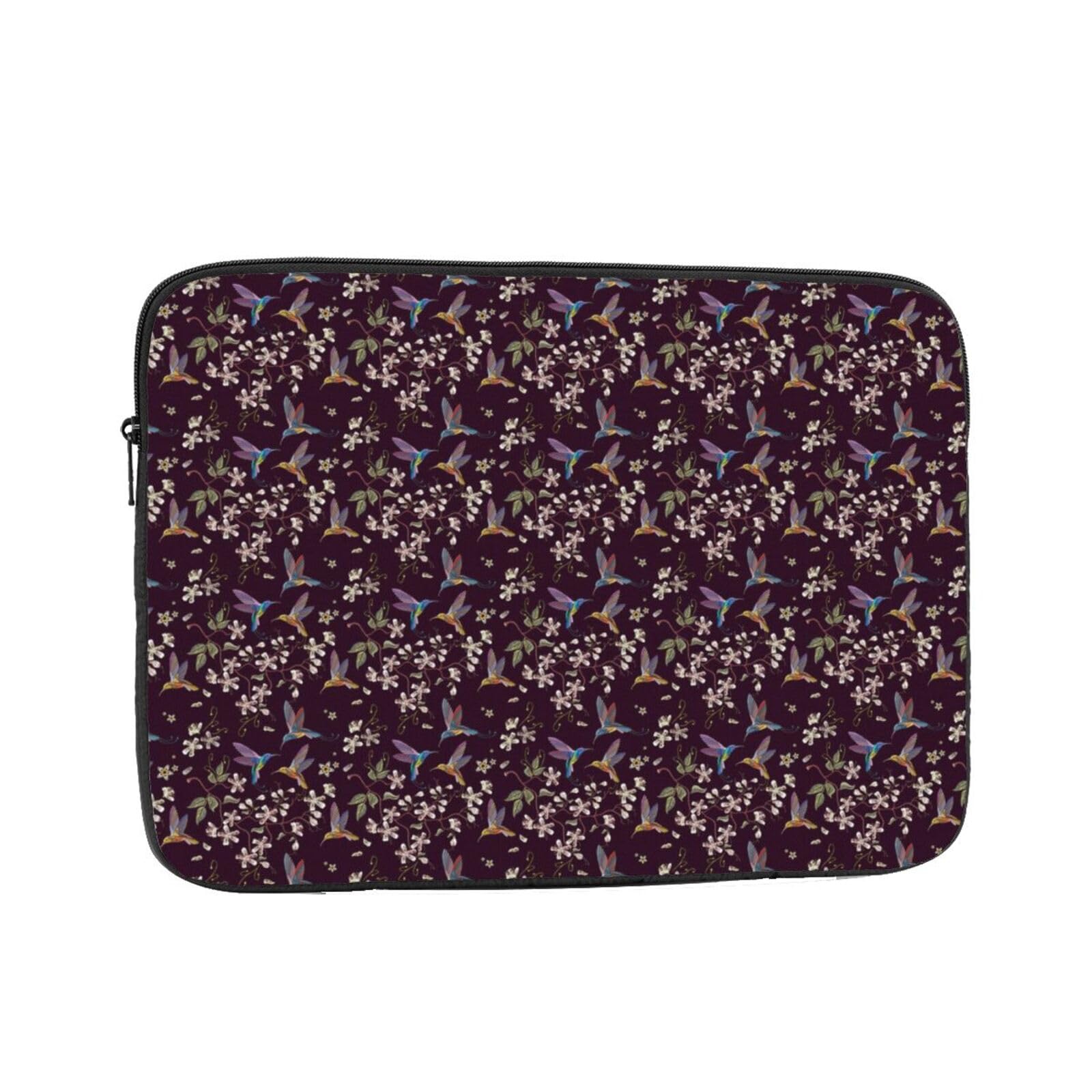 Showudesigns Housse Ordinateur 17 Pouces Néoprène Motif Colibri Floral Bleu Pour Femme