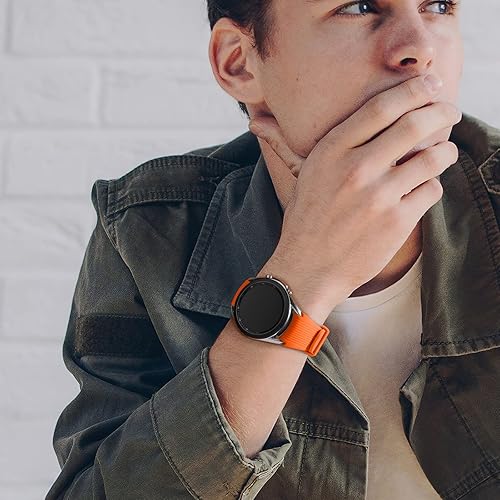 Miniatura 5 de Lerobo Paquete de 2 correas compatibles con Samsung Galaxy Watch 3 Band de 1.772 pulgadasGalaxy Watch 1.811 pulgadasGear S3 Frontier, correa de