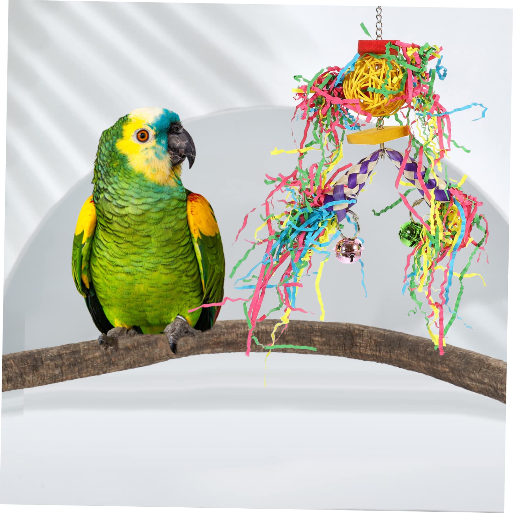 BESPORTBLE 2ensembles Jouets Suspendus à Mâcher pour Oiseaux Jouets Tube Tressé pour Perroquets Et Perruches Accessoires Ludiques pour Cages Oiseaux