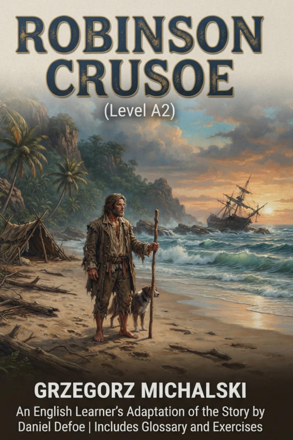 Robinson Crusoe (Level A2): An English Learner's Adaptation of the Story by Daniel Defoe | Includes Glossary and Exercises