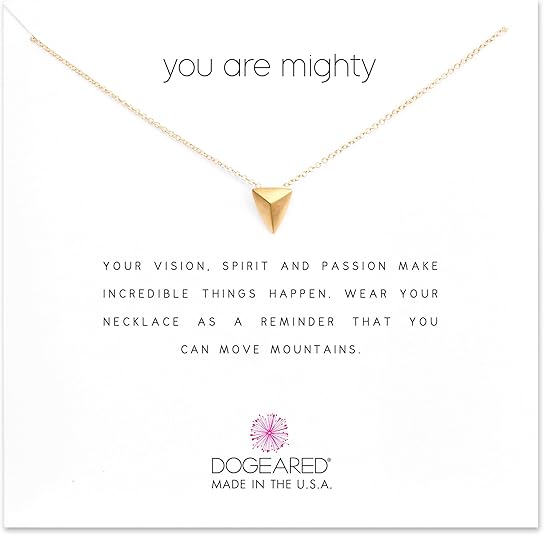 Dogeared Reminders "You Are Mighty" Gold Dipped Sterling