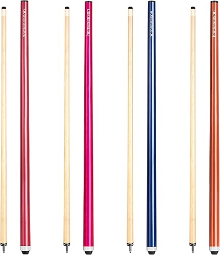 Tacos de Billar de 57 pulgadas con Punta de Cuero de Fibra de 13mm, 4 Colores para Principiantes, Uso Comercial y Entretenimiento en el Hogar