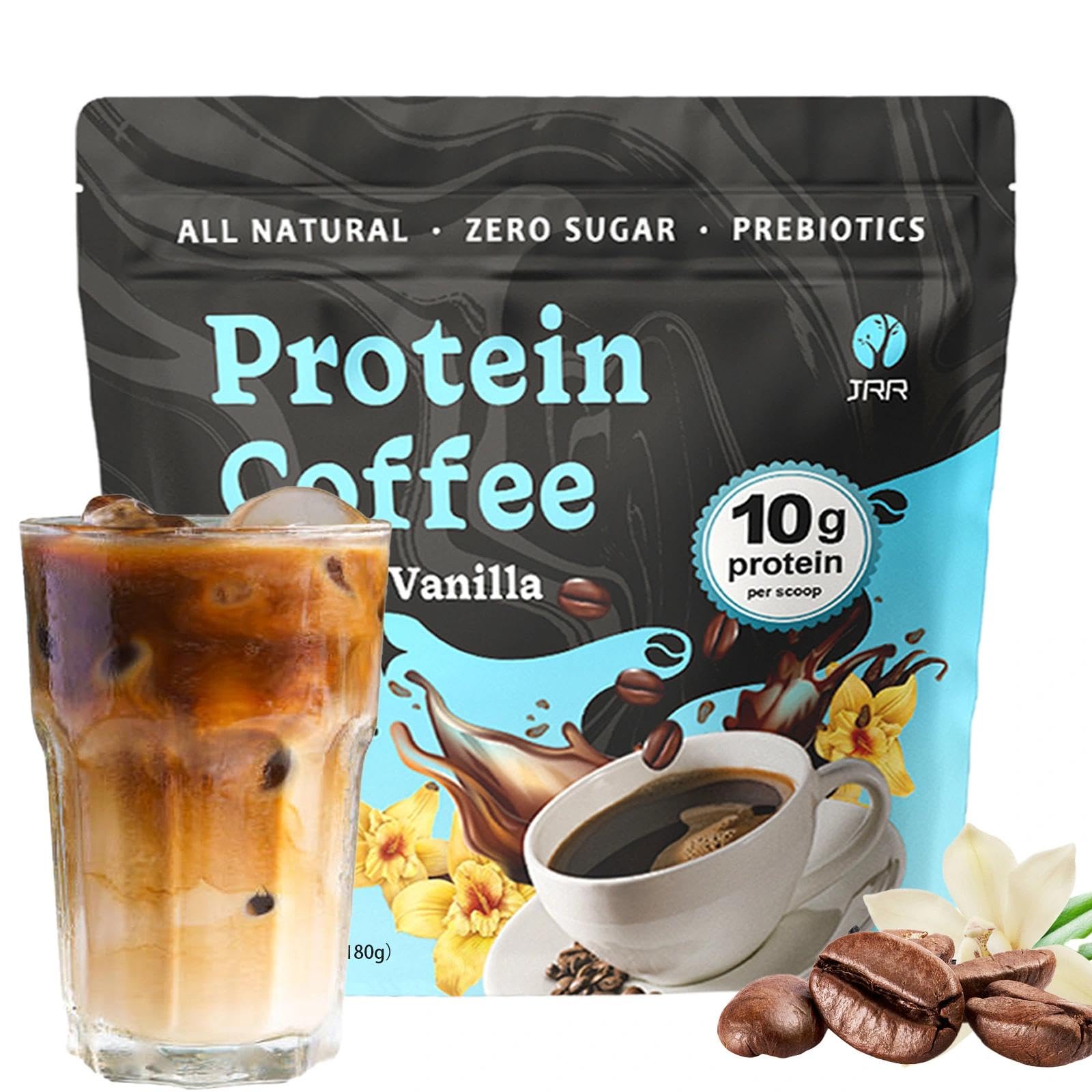 French Vanilla Protein Iced Coffee - 100% Natural Cold Brew with Premium Whey Protein and Vanilla - Low Carb, Zero Sugar, No Artificial Flavors or Swe