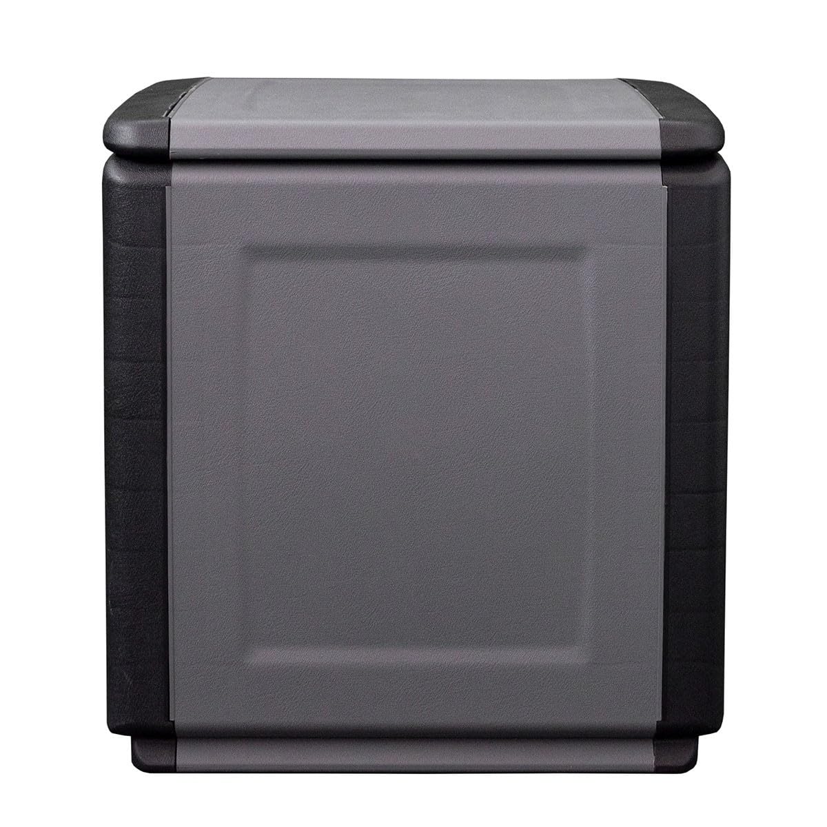 INTEC - Cassapanca portaoggetti 130L grigio/nero 54 x 53 x 57 cm manici di trasporto in polipropilene