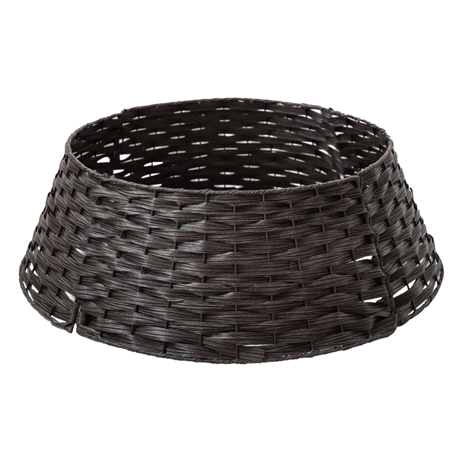 Collar para Árbol De Navidad Artificial Decoración De Rattán Y Mimbre