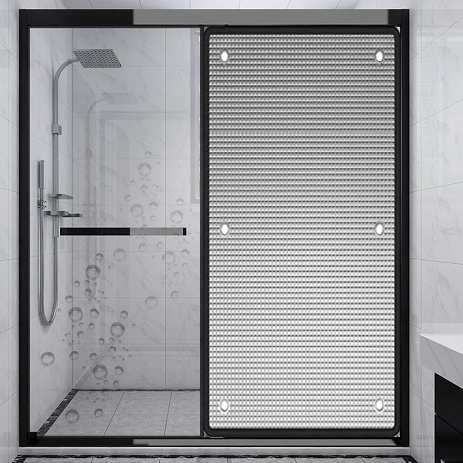 Pellicola for vetri riflettente anti-UV oscurante totale for il controllo del calore, tinta for la privacy riutilizzabile for l'home office(39''x71'')
