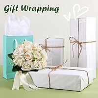 Vista 4 de 1000 hojas de papel de seda blanco, papel de seda de 14" x 20" a granel para Navidad, bodas, cumpleaños, baby showers, Día de San Valentín