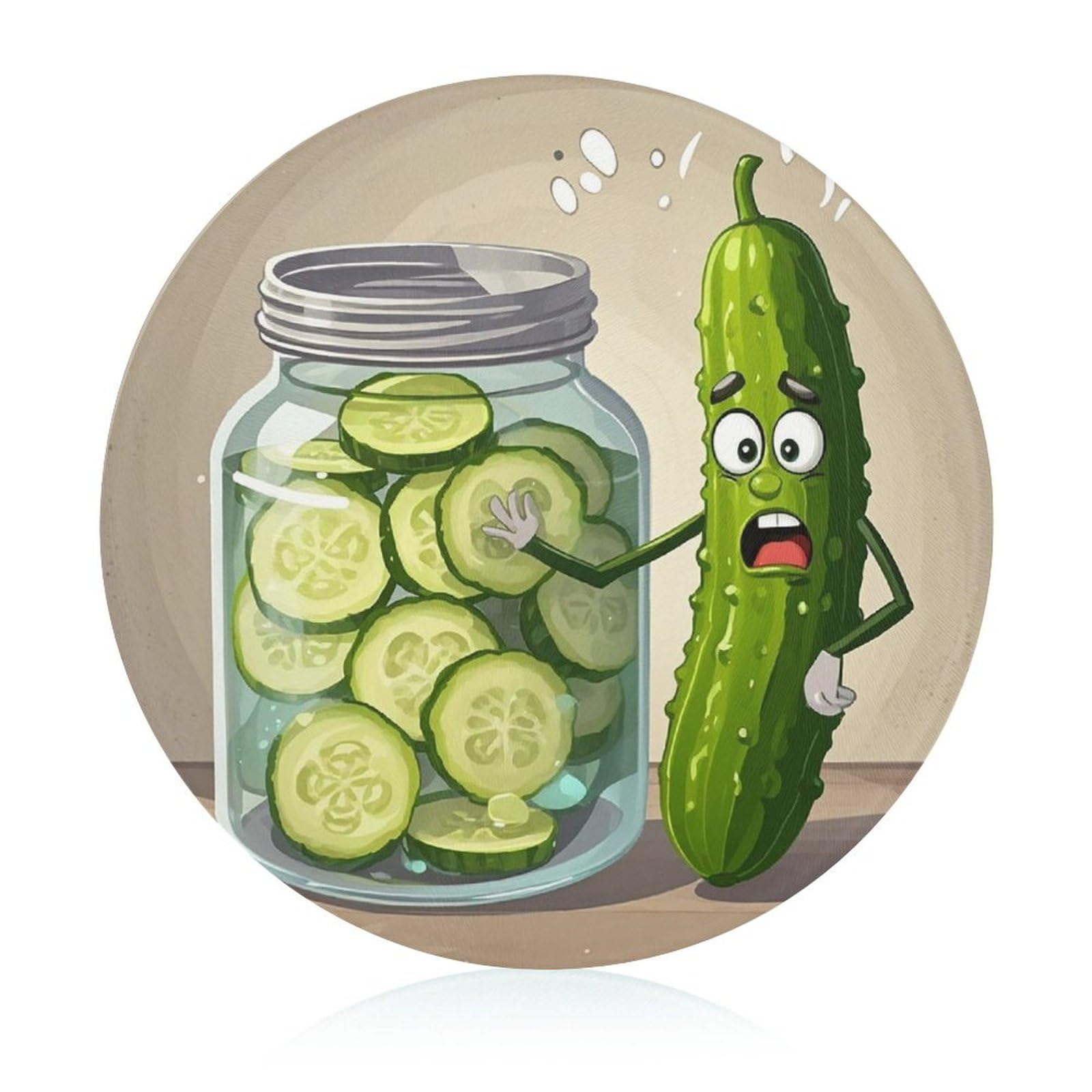 Planche à découper Kimchi en verre trempé de qualité supérieure ronde