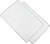 YIKANGHENG Stainless Steel Roasting Racks, 2 Pack 11.8x7.9 Inch Grill Grids for Oven BBQ Baking Cooling - Anti-Stick Wave Design