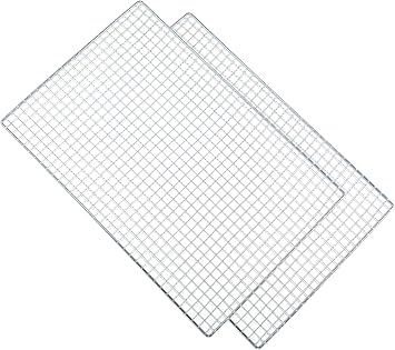 Roasting Racks, 2 Pcs 11.8 Inch x 7.9 Inch Stainless Steel Grill Racks Grid Net for Baking and Cooling of Barbeque in Oven, Party, Dinning and Outdoors 2, 11.8 inch x 7.9 inch