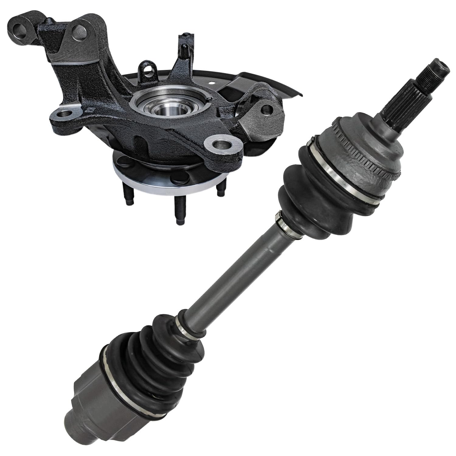 Detroit Axle - AWD Front Right Steering Knuckle Kit for 07-10 Ford Edge