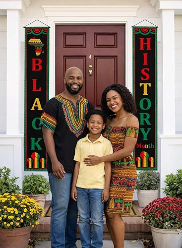 Miniatura 3 de Cartel de la puerta delantera del mes de la historia negra, decoración del mes de la historia negra para porche, patio, chimenea, fiesta