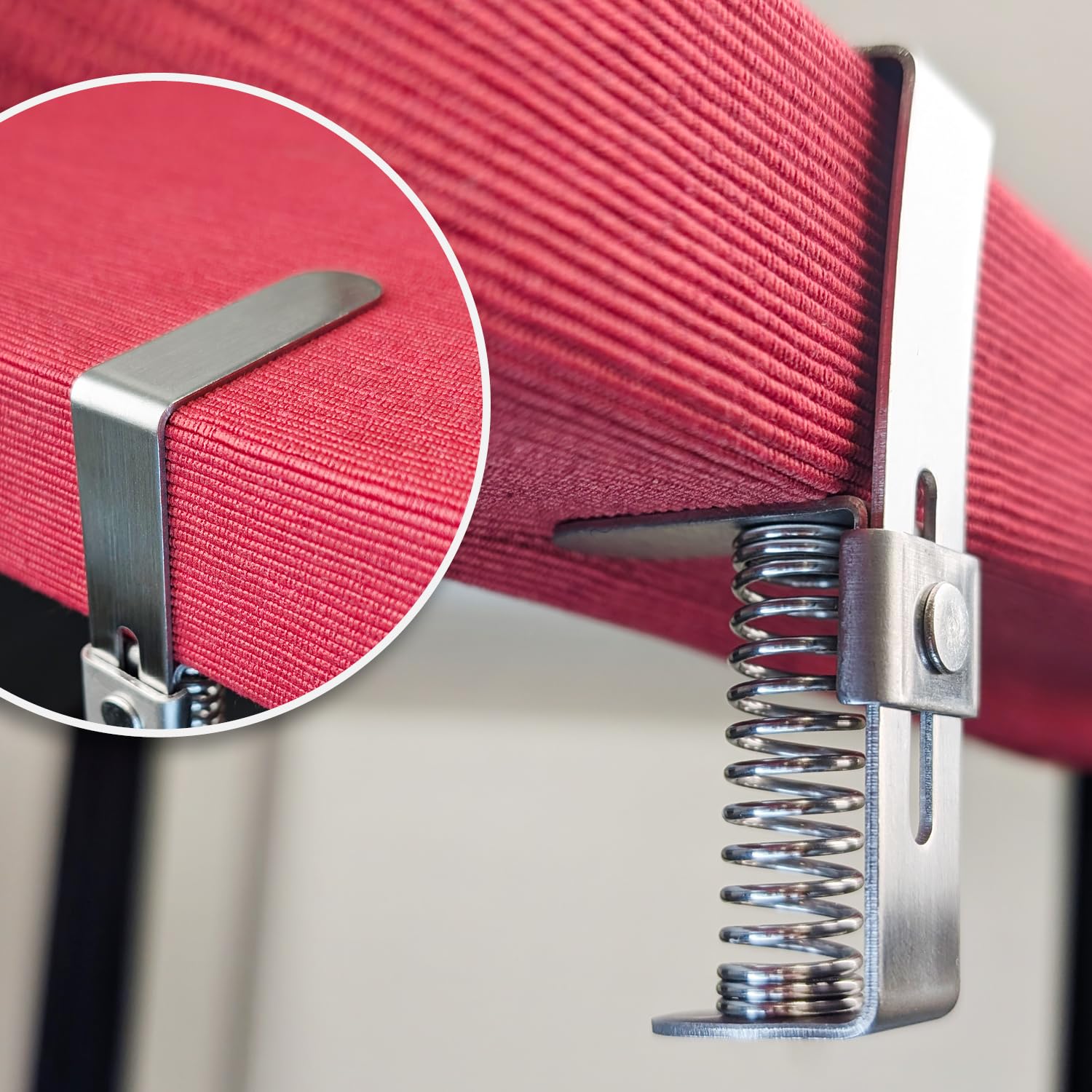 com-four® 8X Pinza para Mantel de Primera Calidad Fabricada en Acero Inoxidable - Pinzas para Mesa con Resorte para mesas con un Grosor de 2,7-5,5 cm - Pinza para Mantel a Prueba