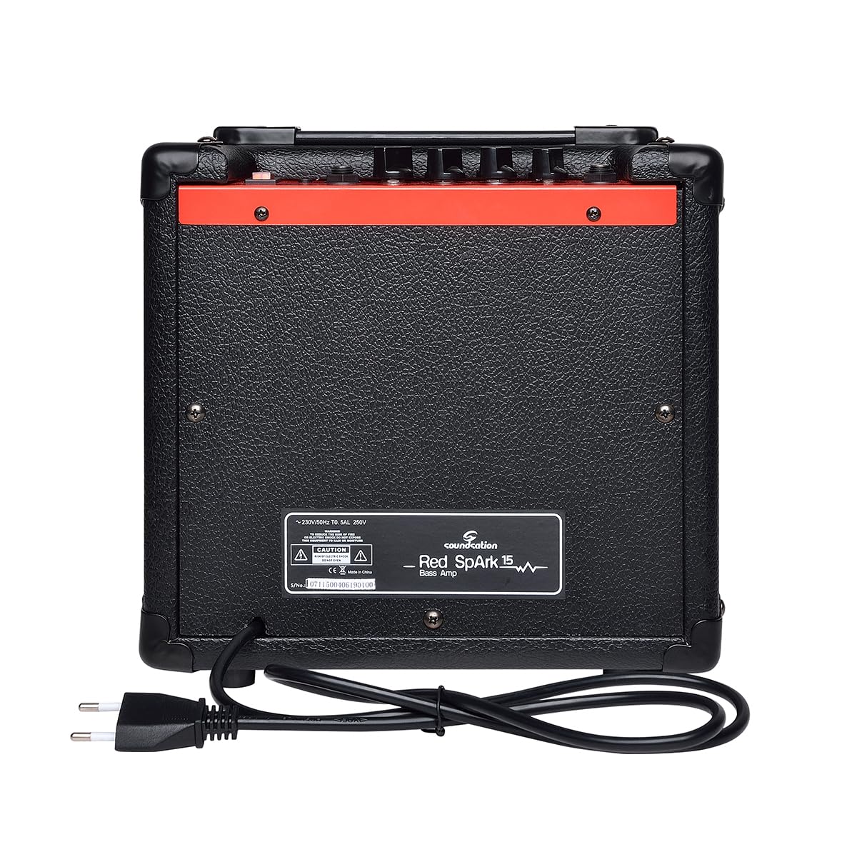 Soundsation Red Spark 15, Amplificatore per Basso 15W, Mini Combo con Controlli EQ, Aux In e Uscita Cuffie